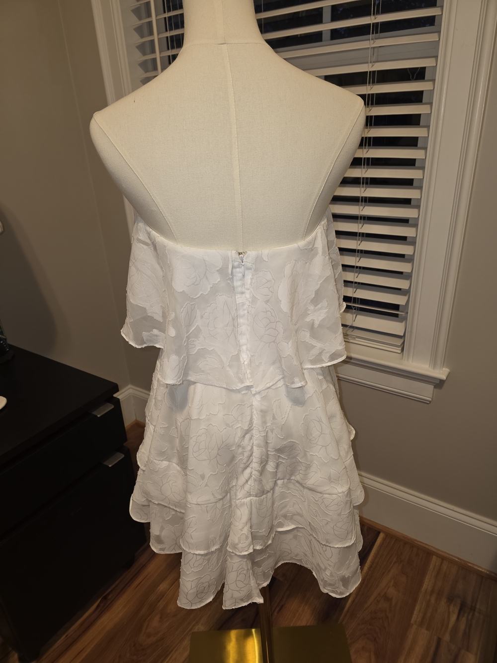 Lulu's White Strapless Mini Ruffle Dress - Picture 2 of 4